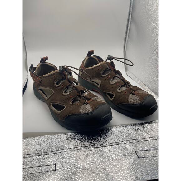 Lands’ End brown fisherman hiking round toe hiking outdoor shoes sandals - Picture 2 of 8